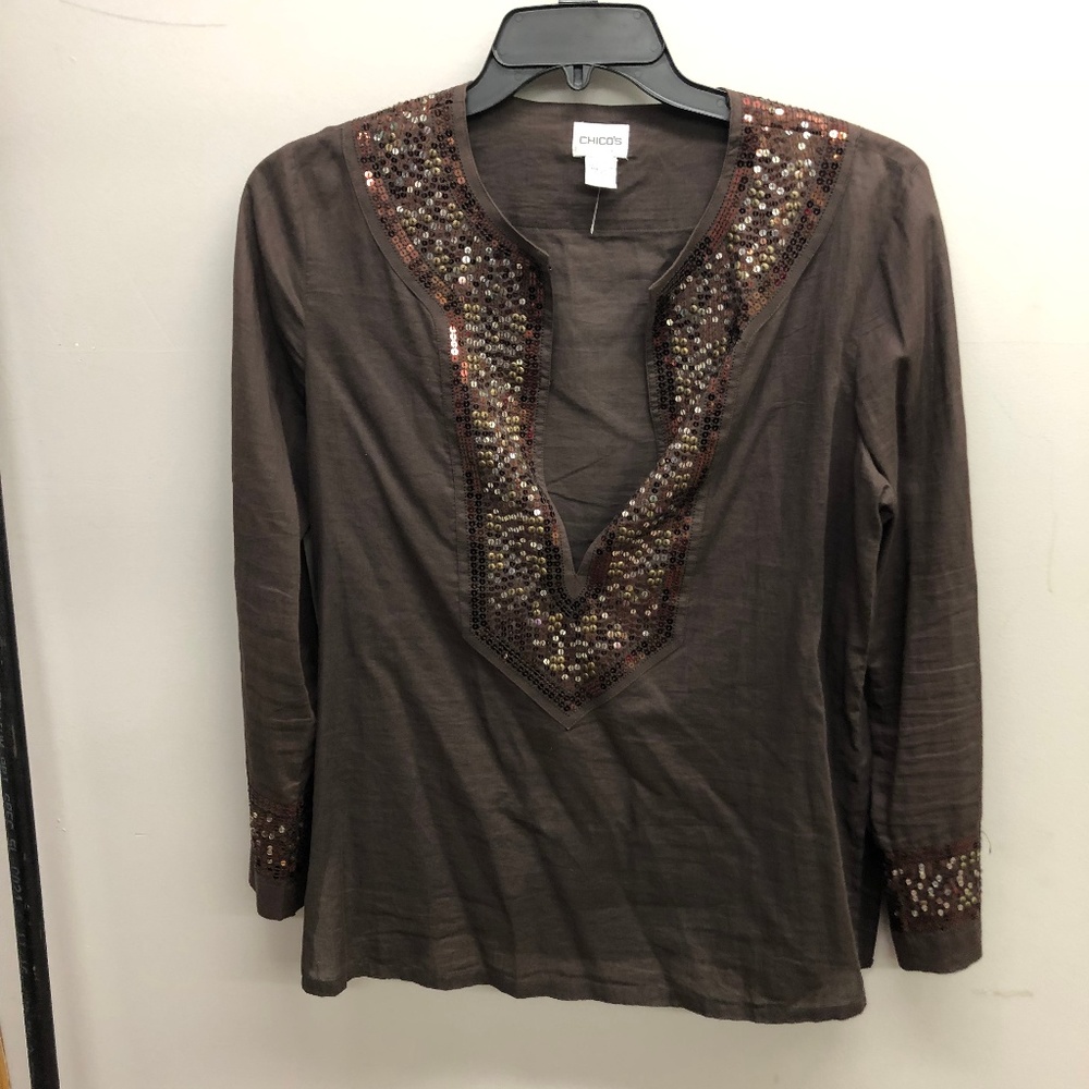 Chico's Long Sleeve Top Size L